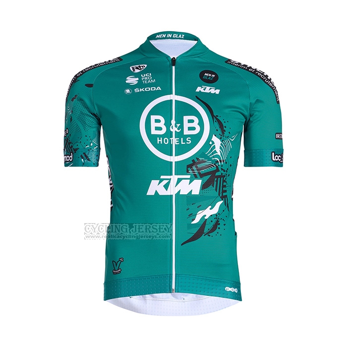 2022 Cycling Jersey Vital Concept-BB Hotels Light Green Short Sleeve and Bib Short